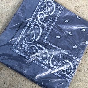 Dark gray bandannas, 100% cotton in package